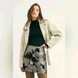 Free People one  Sequin Mini Skirt size 10 very nice condition